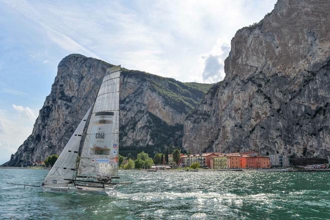 8ft skiff, 2014 European Championships, Lake Garda, Italy © Christophe Favreau http://christophefavreau.photoshelter.com/